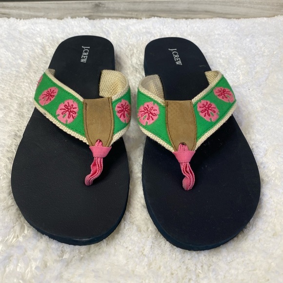 J. CREW FACTORY Floral  Pink, Green Silk Ribbon 6 - Picture 2 of 6